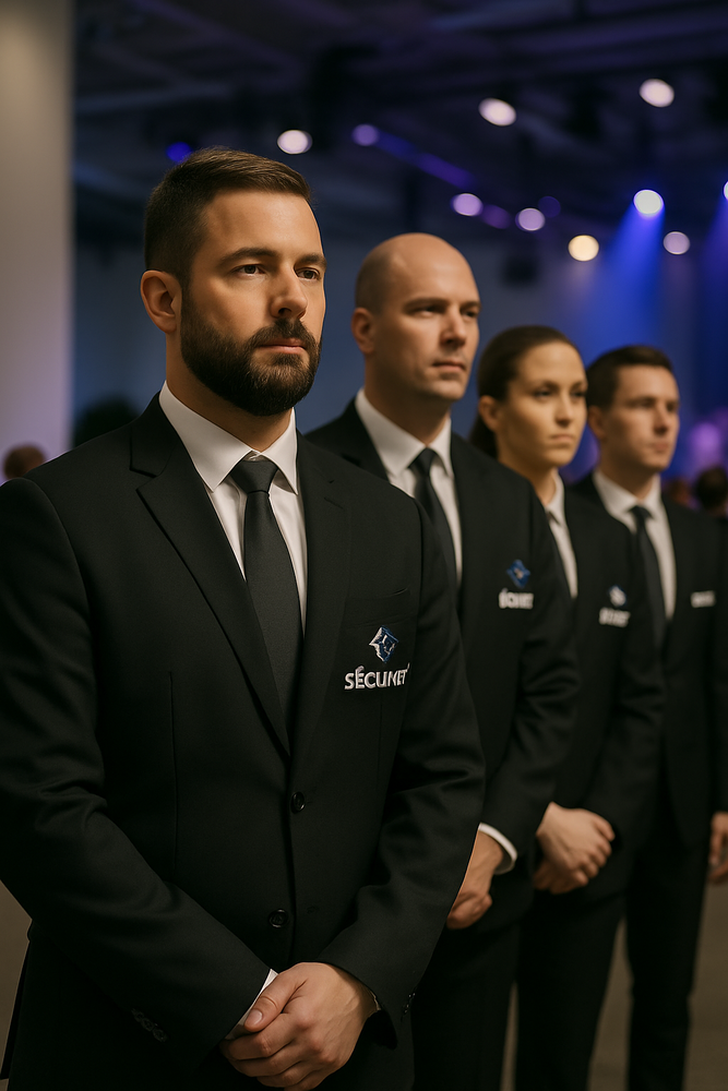 Une équipe d'agents de sécurité mobilisée pour assurer la sécurité, contrôle d'accès, filtrage lors d'un gala Une équipe d'agents de sécurité mobilisée pour assurer la sécurité, contrôle d'accès, filtrage lors d'un gala